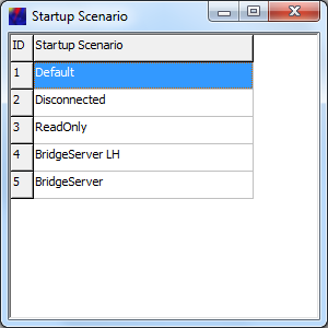 Scenario selector screenshot